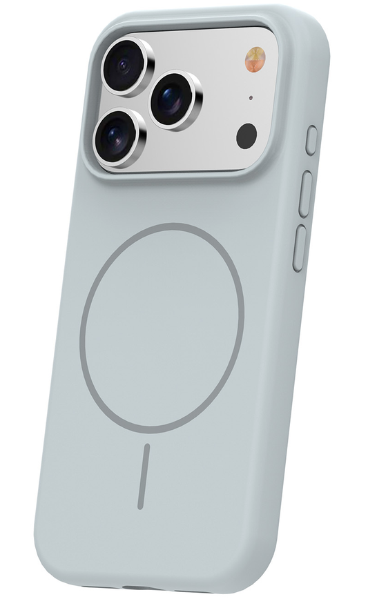 Custodia MagSafe per Apple iPhone 17 Pro, OEM, Silicone Sottile, Grigio