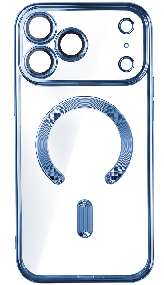 Custodia MagSafe per Apple iPhone 18 Pro Max / 17 Pro Max, OEM, Colore Chrome Mag, Blu