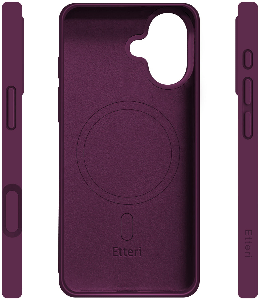 Custodia MagSafe per Apple iPhone 17, Etteri, Silicone Mag, Vinaccia