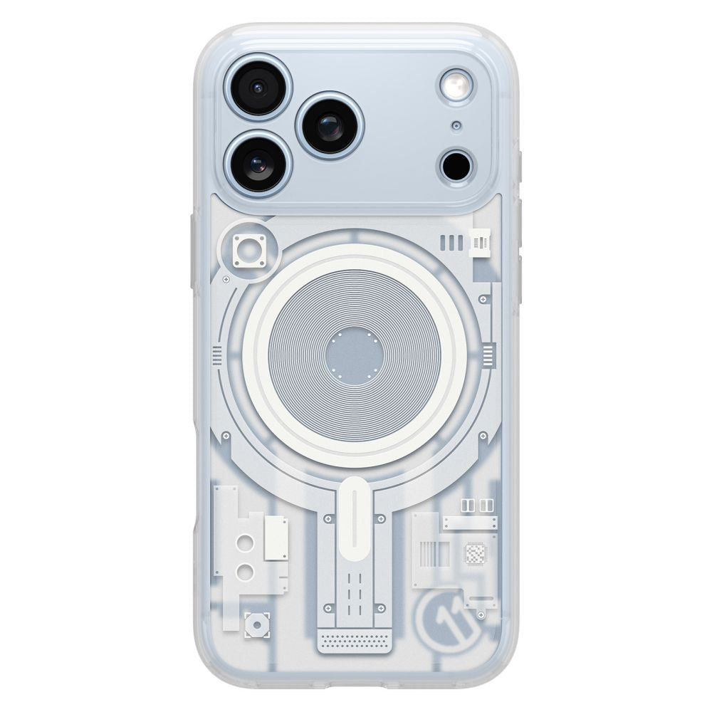 Custodia MagSafe per Apple iPhone 18 Pro / 17 Pro, Spigen, C11 Ultra Hybrid MagFit Element, bianca ACS12308