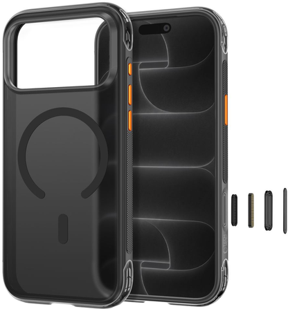 Custodia MagSafe per Apple iPhone 18 Pro Max / 17 Pro Max, Tech-Protect, MagAir CC, nera opaca