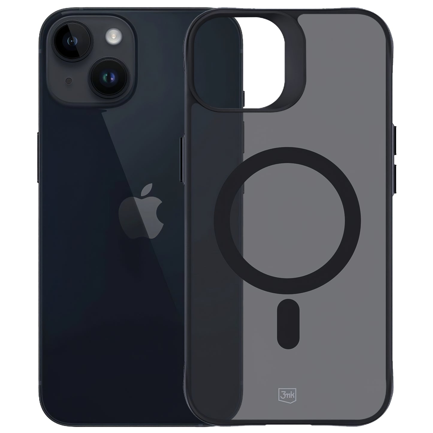 Custodia MagSafe per Apple iPhone 14 / 13, 3MK, Smoke MagCase, Nera