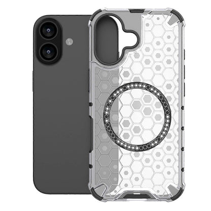 Custodia MagSafe per Apple iPhone 17, Techsuit, HoneyComb Shield, Bianca
