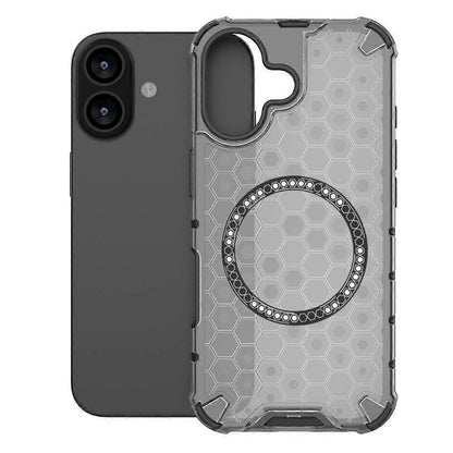 Custodia MagSafe per Apple iPhone 17, Techsuit, HoneyComb Shield, Nera