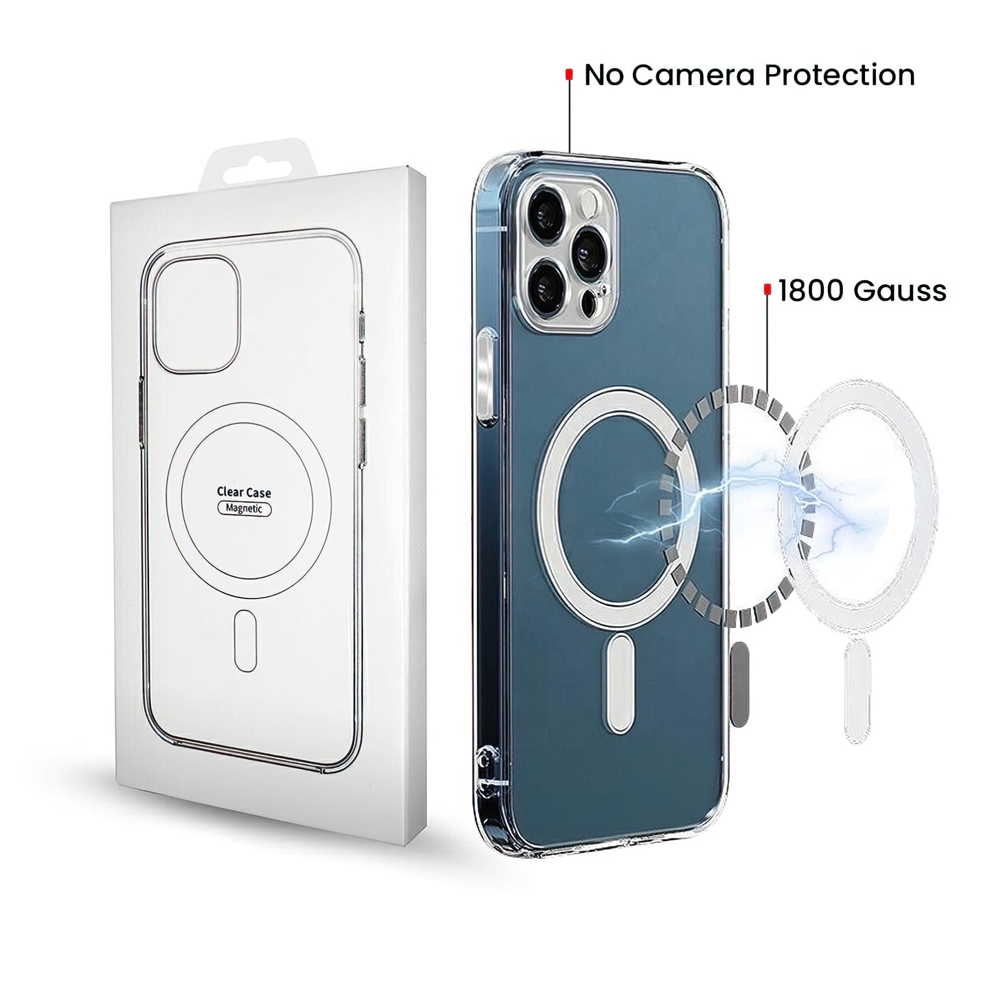 Custodia MagSafe per Apple iPhone 17 Pro, OEM, Trasparente, Trasparente
