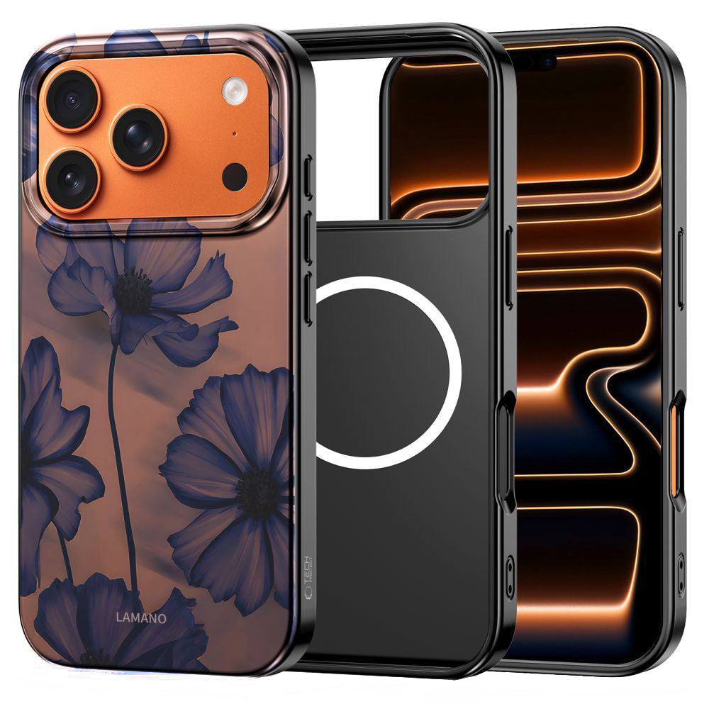 Custodia MagSafe per Apple iPhone 17 Pro Max, Tech-Protect, Lamano Velvet Night, Nera
