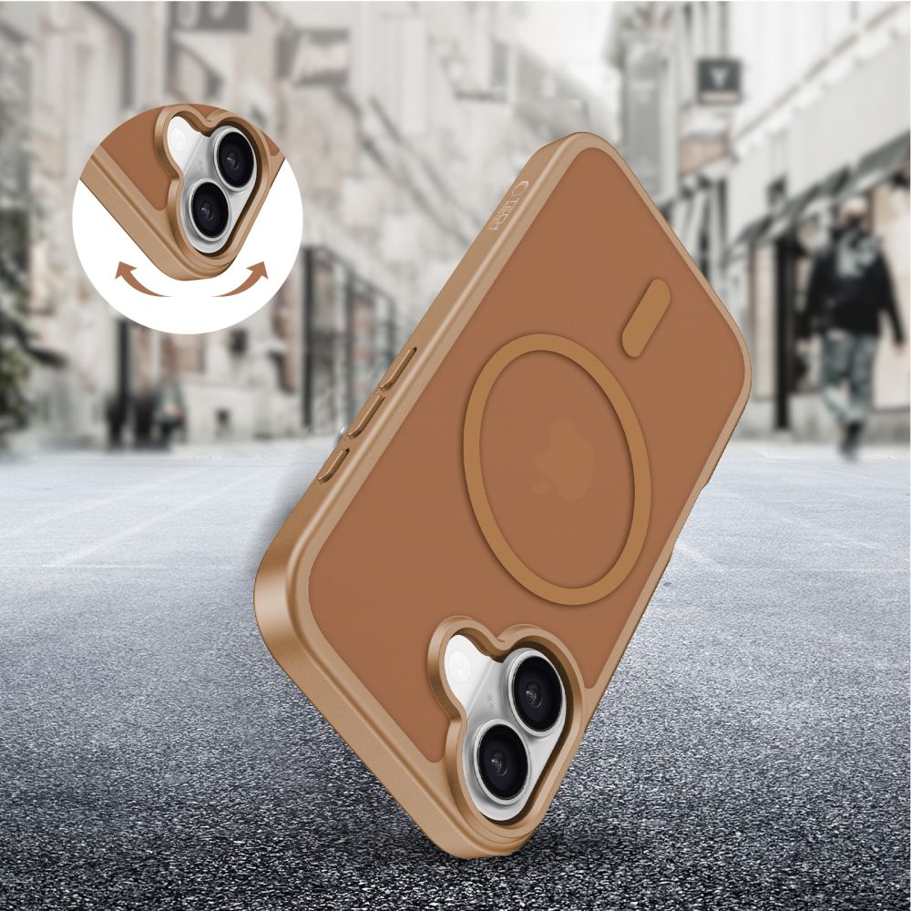 Custodia MagSafe per Apple iPhone 17, Tech-Protect, BasicMag, Marrone