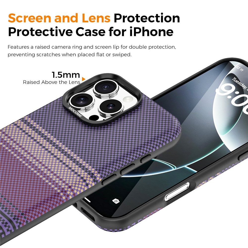 Custodia MagSafe per Apple iPhone 16 Pro Max, OEM, Gradient Rainbow, Viola