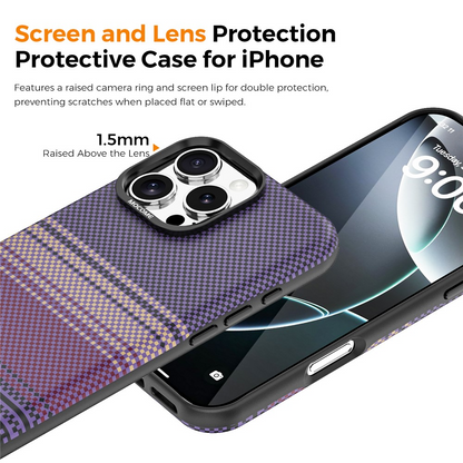 Custodia MagSafe per Apple iPhone 16 Pro Max, OEM, Gradient Rainbow, Viola