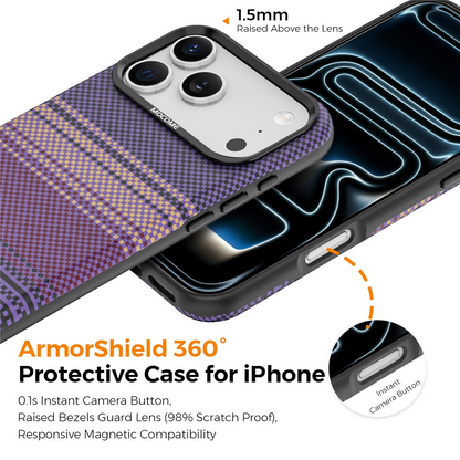 Custodia MagSafe per Apple iPhone 17 Pro, OEM, Gradient Rainbow, Viola