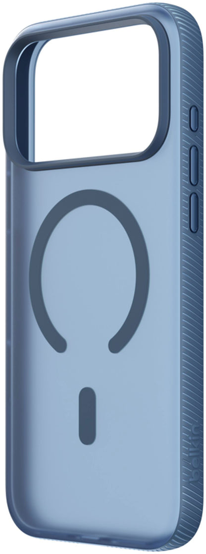 Custodia MagSafe per Apple iPhone 17 Pro Max, Belkin, SheerForce Grip, Blu Navy MSA036hqNY