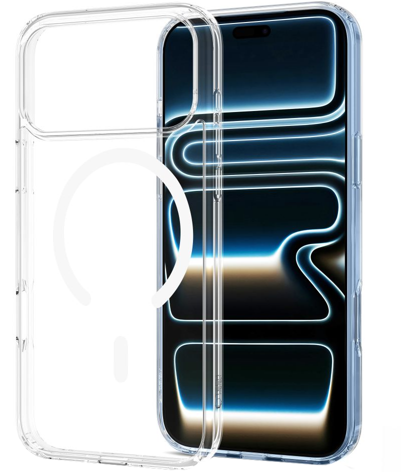 Custodia MagSafe per Apple iPhone 18 Pro / 17 Pro, Tech-Protect, Flexair Hybrid con Protezione Schermo, Trasparente