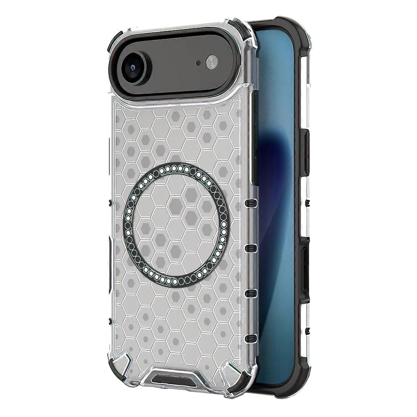 Custodia MagSafe per Apple iPhone 17 Air, Techsuit, HoneyComb Shield, Bianca