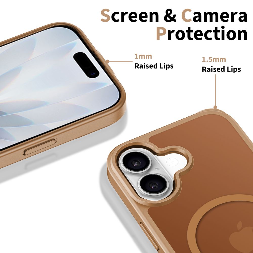 Custodia MagSafe per Apple iPhone 17, Tech-Protect, BasicMag, Marrone