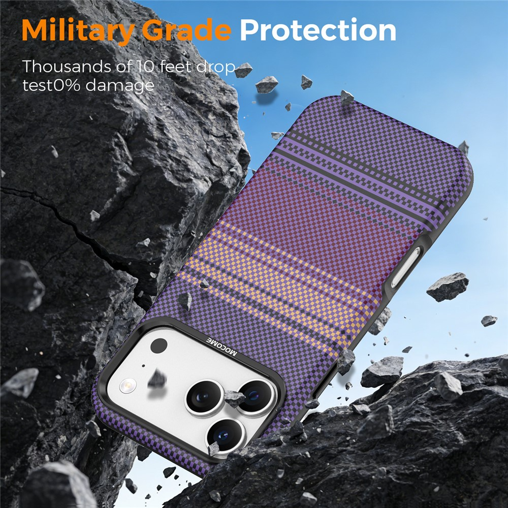 Custodia MagSafe per Apple iPhone 17 Pro, OEM, Gradient Rainbow, Viola