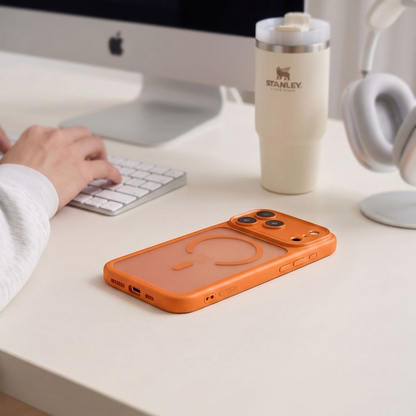Custodia MagSafe per Apple iPhone 18 Pro Max / 17 Pro Max, Tech-Protect, MagPeak CC, Arancione Opaco