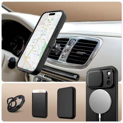 Custodia MagSafe per Apple iPhone 17 Pro, Tech-Protect, Kevlar Aura, Nera