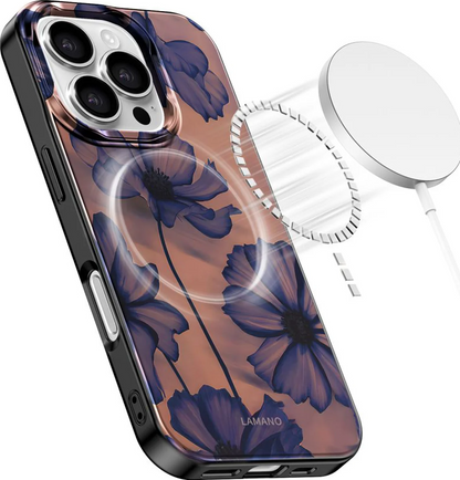 Custodia MagSafe per Apple iPhone 16 Pro Max, Tech-Protect, Lamano Velvet Night, Nera