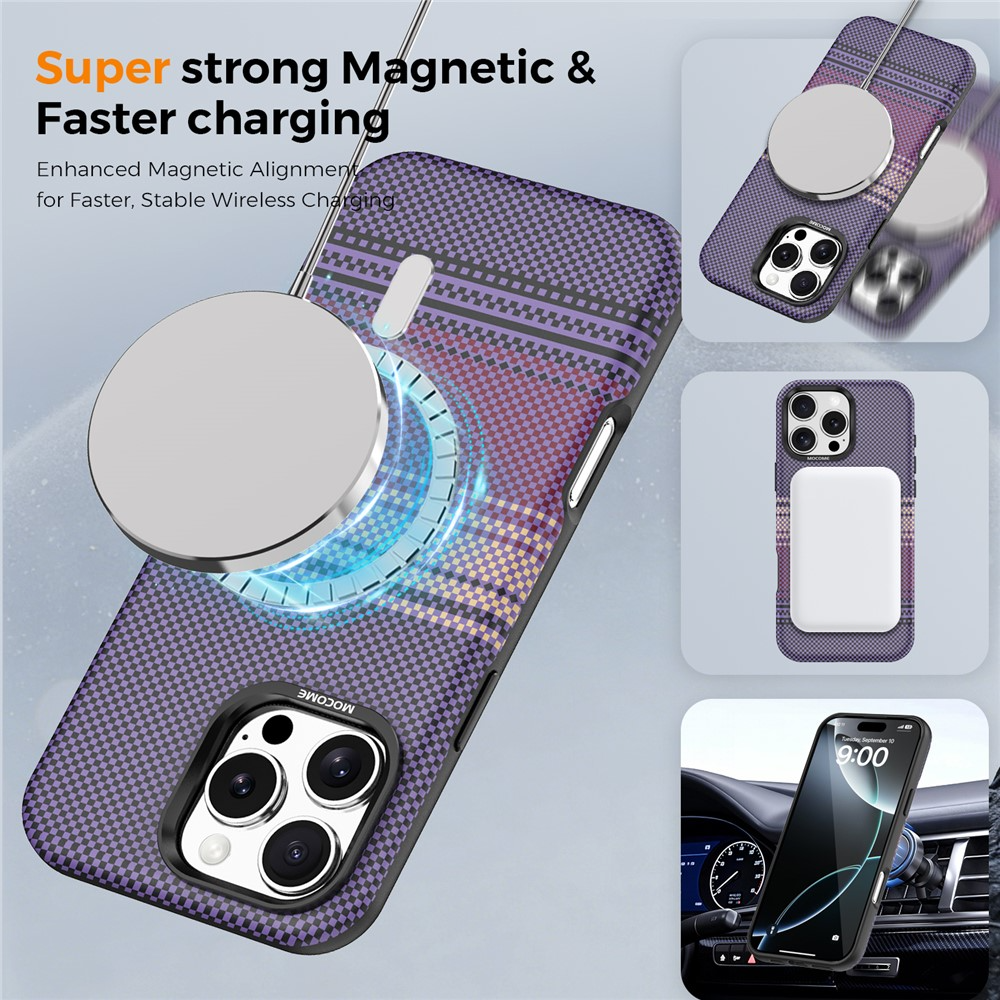Custodia MagSafe per Apple iPhone 16 Pro Max, OEM, Gradient Rainbow, Viola