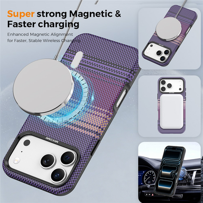 Custodia MagSafe per Apple iPhone 17 Pro Max, OEM, Gradient Rainbow, Viola