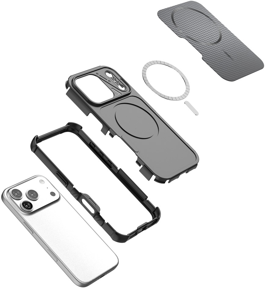 MagSafe Case for Apple iPhone 18 Pro Max / 17 Pro Max, OEM, Carbon and Corner Protection, Black