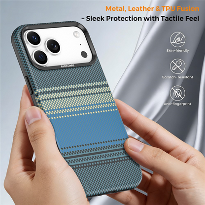 Custodia MagSafe per Apple iPhone 17 Pro, OEM, Gradient Rainbow, Blu Navy