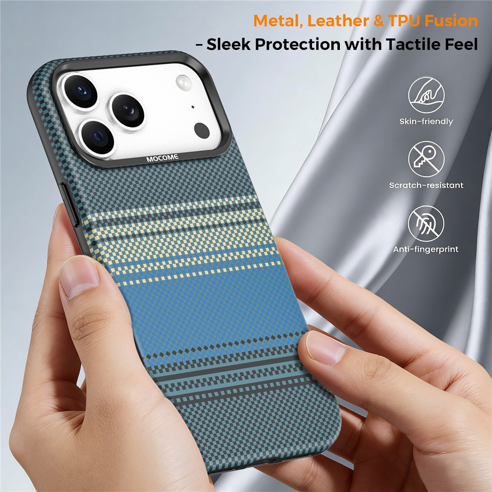 Custodia MagSafe per Apple iPhone 17 Pro Max, OEM, Gradient Rainbow, Blu Navy