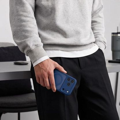 Custodia MagSafe per Apple iPhone 18 Pro / 17 Pro, Tech-Protect, BasicMag, Blu Opaco