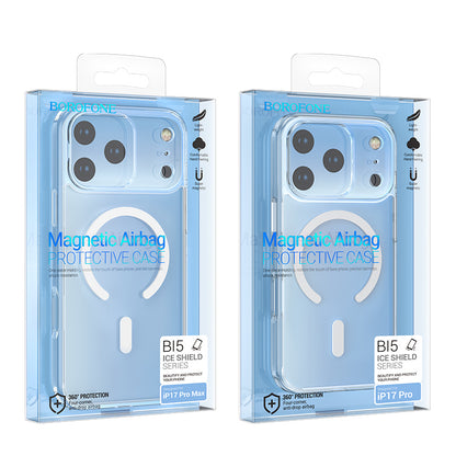 Custodia MagSafe per Apple iPhone 17 Pro, Borofone, BI5 Ice Shield, Trasparente