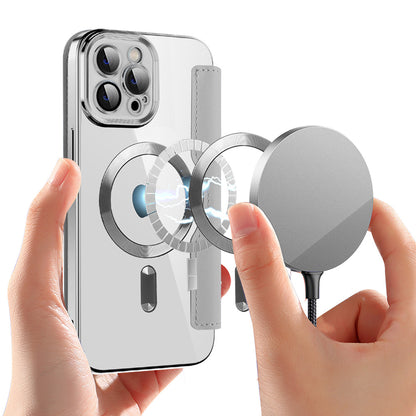 Custodia MagSafe per Apple iPhone 11 Pro Max, Techsuit, SmartMag Book, Grigio