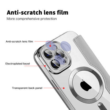 Custodia MagSafe per Apple iPhone 11 Pro Max, Techsuit, SmartMag Book, Grigio
