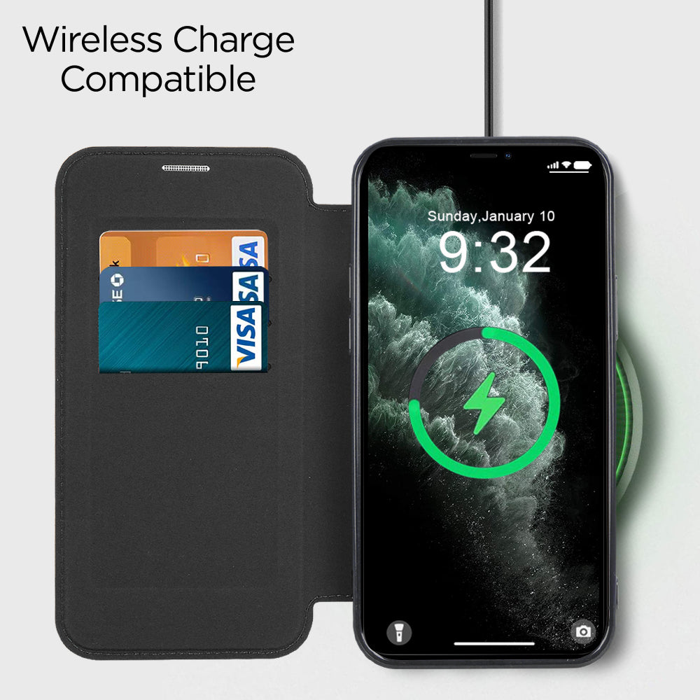 Custodia MagSafe per Apple iPhone 11 Pro Max, Techsuit, SmartMag Book, Verde
