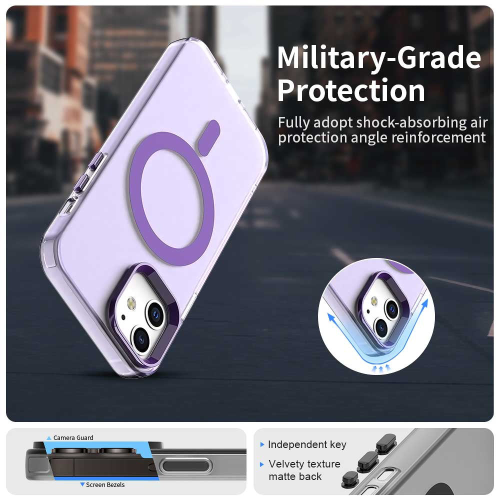 Custodia MagSafe per Apple iPhone 12 / 12 Pro, Techsuit, CandyCase, Viola