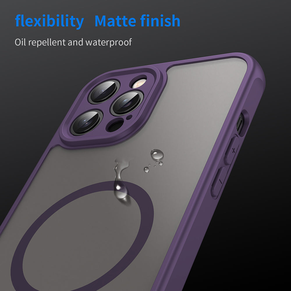 MagSafe Case for Apple iPhone 12 Pro Max, Techsuit, HaloFrost II, Purple
