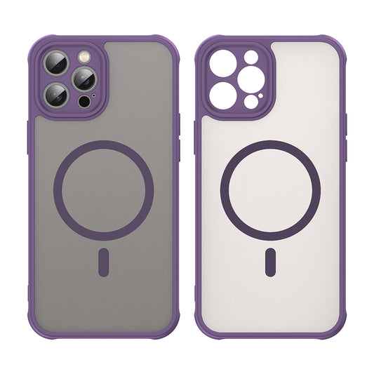 Custodia MagSafe per Apple iPhone 12 Pro, Techsuit, HaloFrost II, Viola