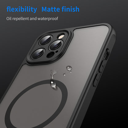 Custodia MagSafe per Apple iPhone 12 Pro, Techsuit, HaloFrost II, Nera