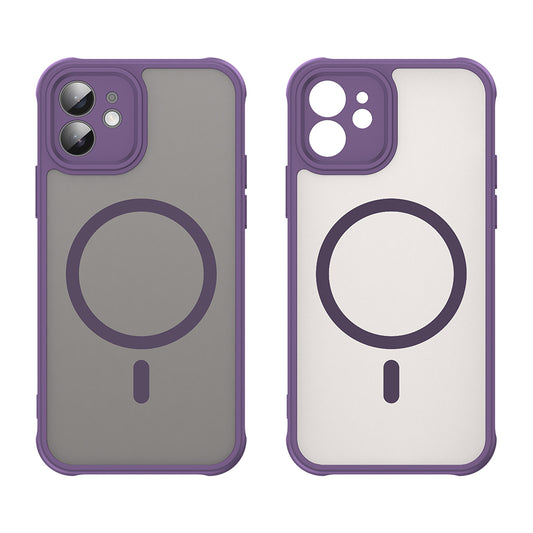 Custodia MagSafe per Apple iPhone 12, Techsuit, HaloFrost II, Viola