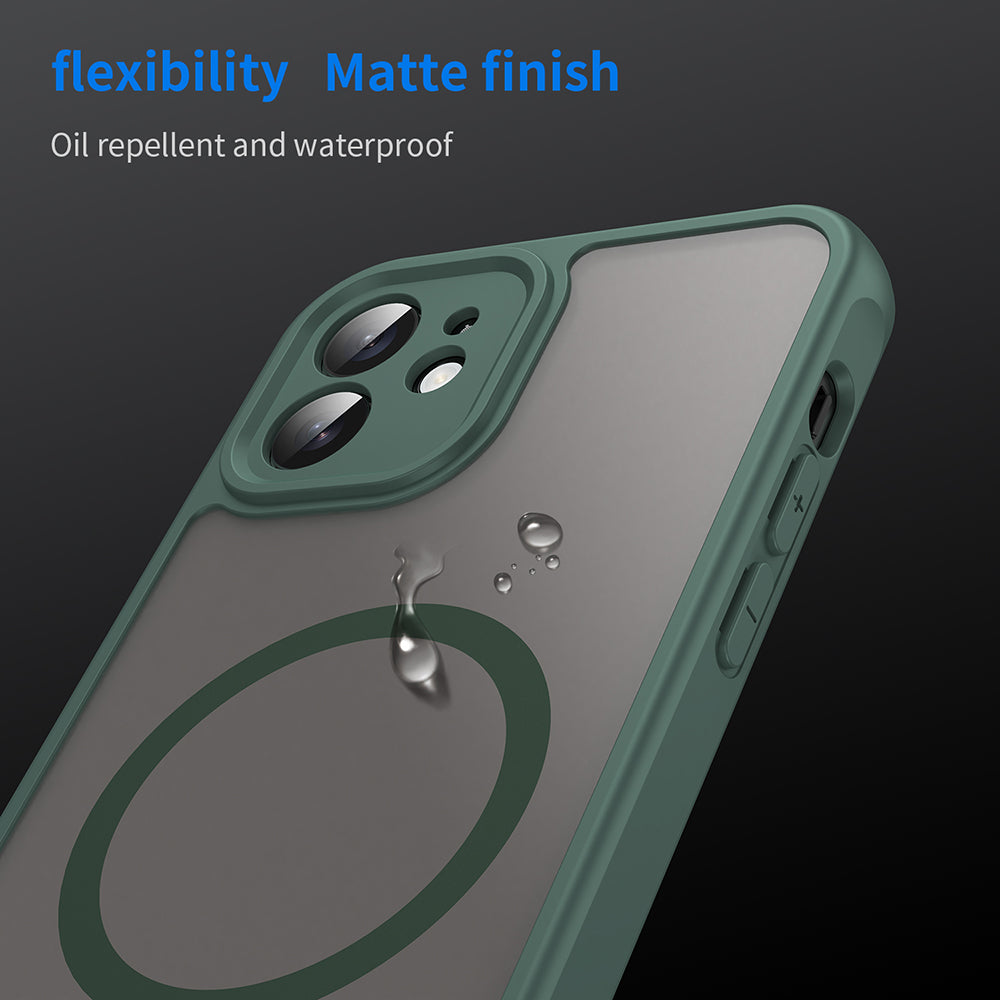 Custodia MagSafe per Apple iPhone 12, Techsuit, HaloFrost II, Verde
