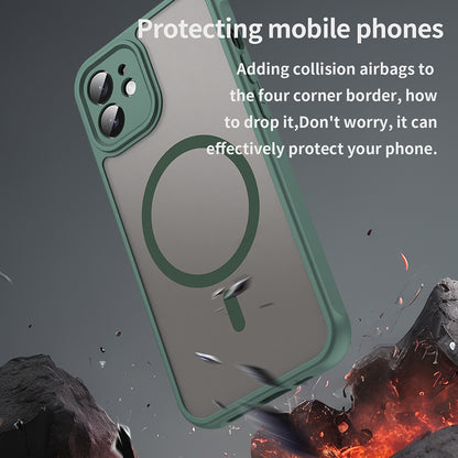 Custodia MagSafe per Apple iPhone 12, Techsuit, HaloFrost II, Verde
