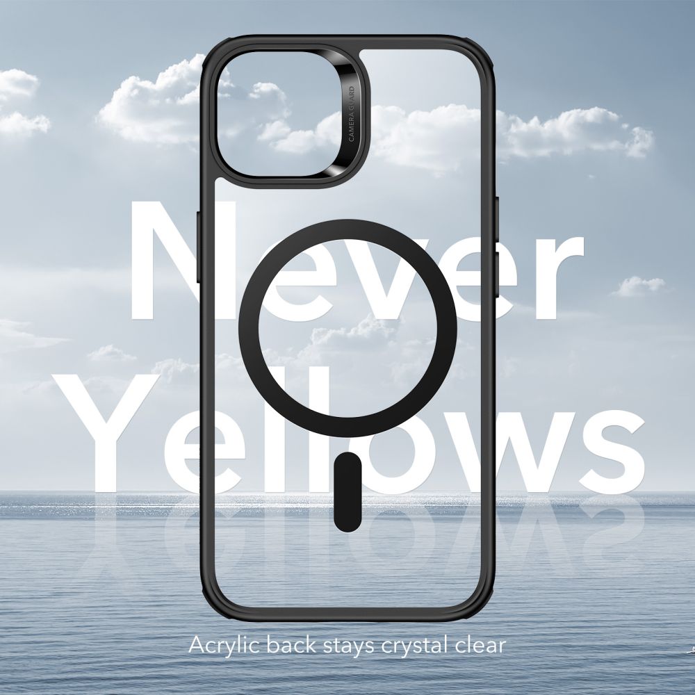 MagSafe Case for Apple iPhone 14 / 13, ESR, Classic Hybrid, Black Transparent