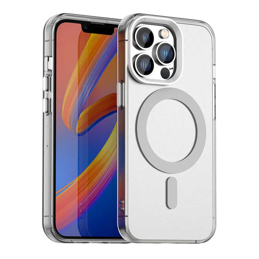 Custodia MagSafe per Apple iPhone 13 Pro Max, Techsuit, CandyCase, Bianca