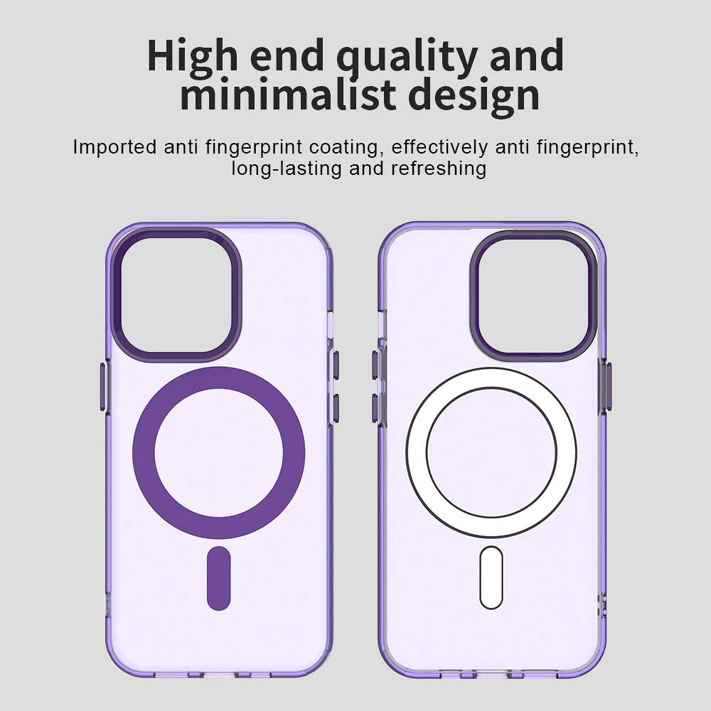 Custodia MagSafe per Apple iPhone 13 Pro Max, Techsuit, CandyCase, Viola