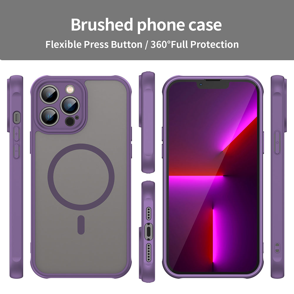 Custodia MagSafe per Apple iPhone 13 Pro Max, Techsuit, HaloFrost II, Viola