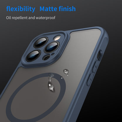 Custodia MagSafe per Apple iPhone 13 Pro, Techsuit, HaloFrost II, Blu Navy