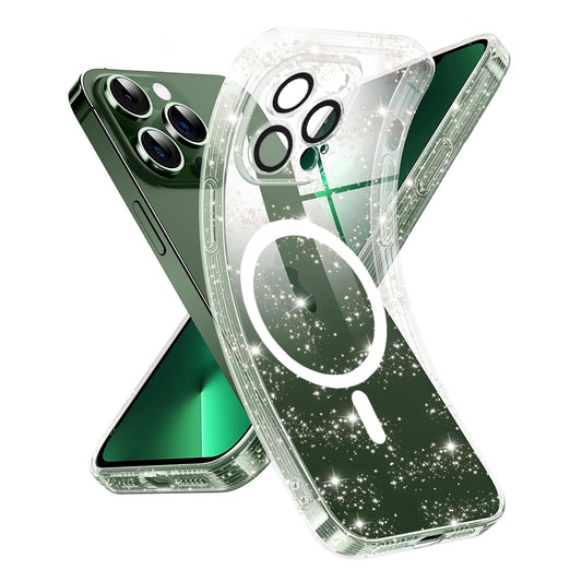 Custodia MagSafe per Apple iPhone 13 Pro, Techsuit, SparkleSkin, Trasparente