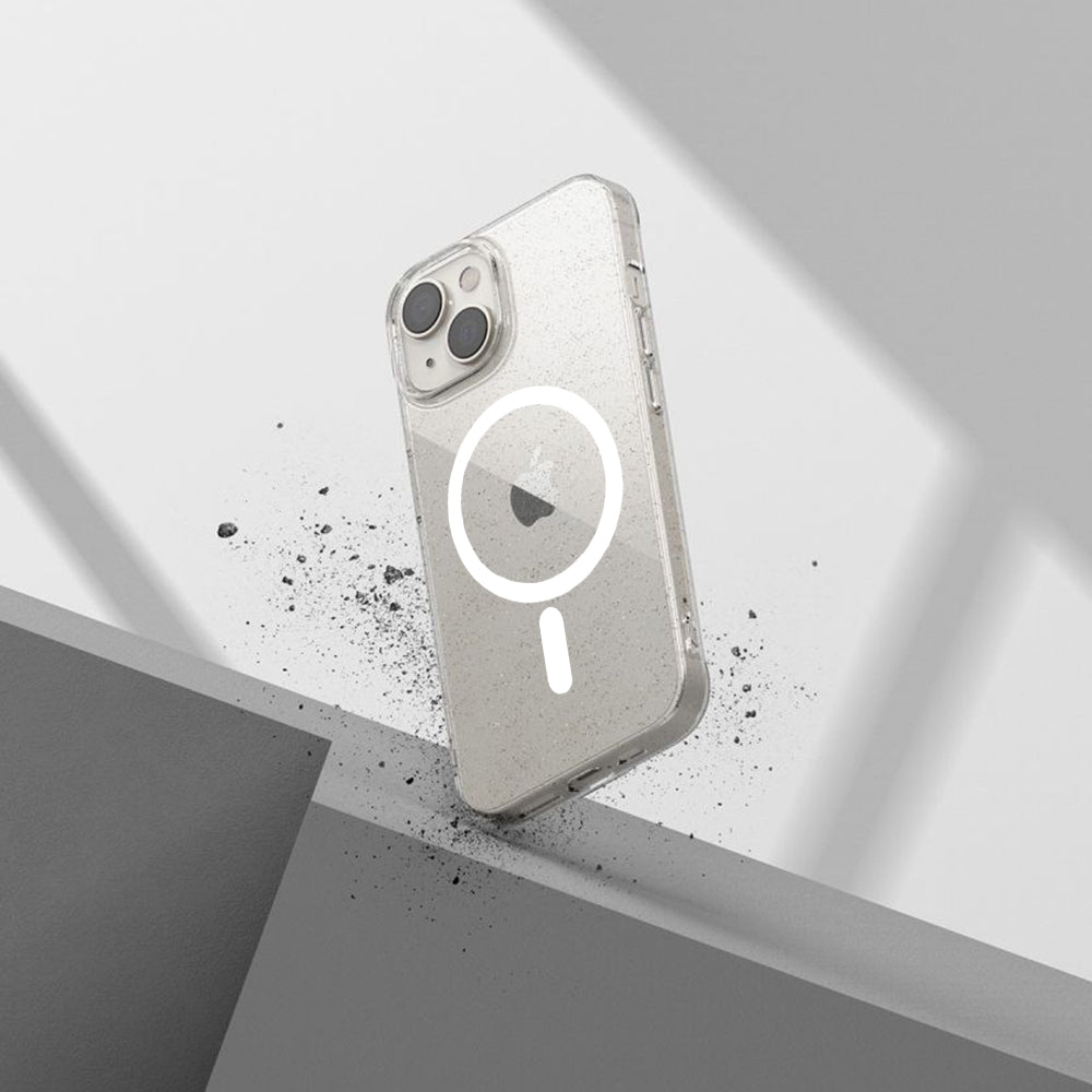 Custodia MagSafe per Apple iPhone 13 Pro, Techsuit, SparkleSkin, Trasparente