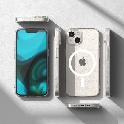 Custodia MagSafe per Apple iPhone 13 Pro, Techsuit, SparkleSkin, Trasparente