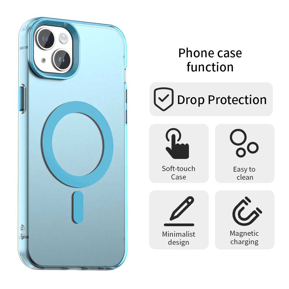 Custodia MagSafe per Apple iPhone 13, Techsuit, CandyCase, Blu