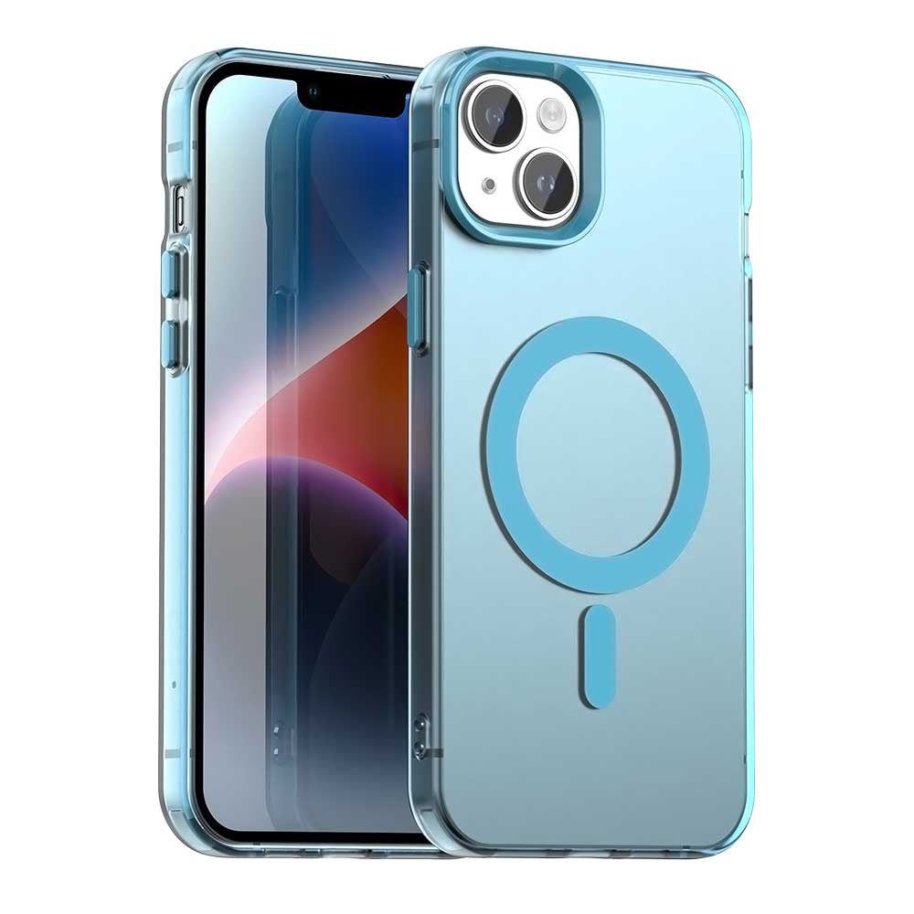 Custodia MagSafe per Apple iPhone 13, Techsuit, CandyCase, Blu
