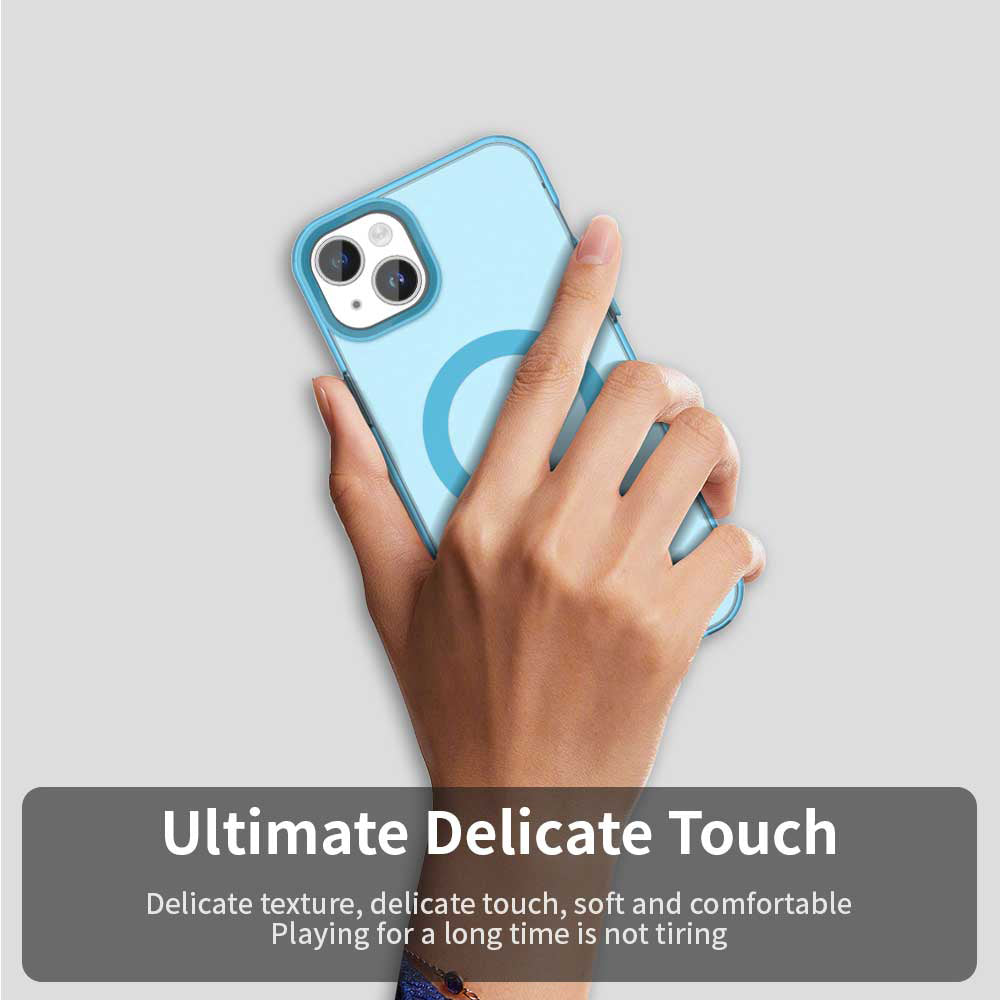 Custodia MagSafe per Apple iPhone 13, Techsuit, CandyCase, Blu